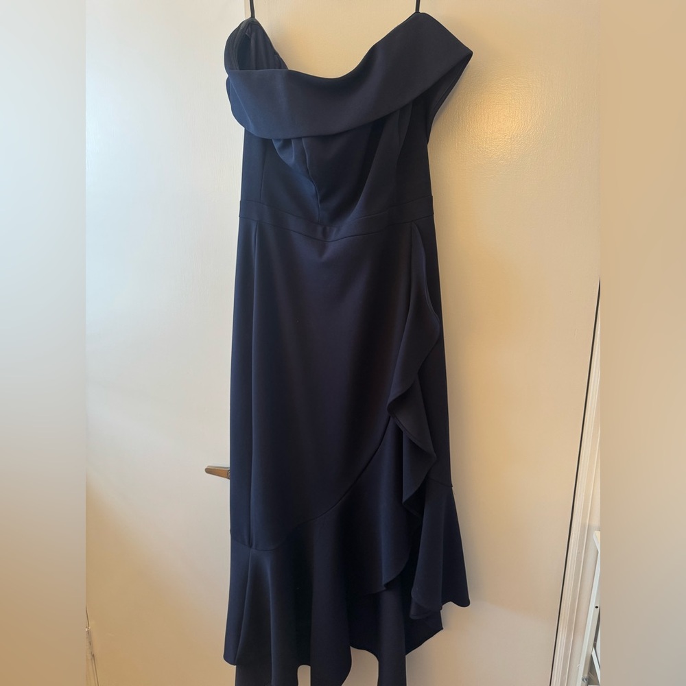 Aqua Navy High Low Dress